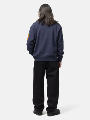 Human Made Half-Zip Sweatshirt Navy, Sweatshirts
