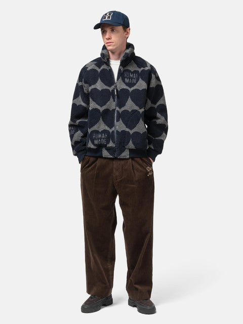 Human Made Heart Fleece Jacket Navy, Fleece Jackets