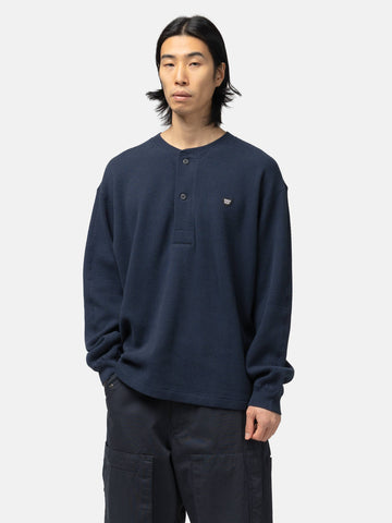 Human Made Henley Neck Shirt Navy, Shirts