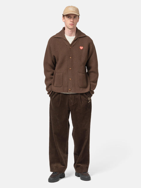 Human Made Knit Cardigan Brown, Cardigans