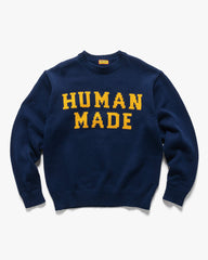 Human Made Lowgauge Knit Sweater Navy, Knits