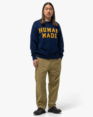 Human Made Lowgauge Knit Sweater Navy, Knits