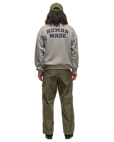 Human Made Military Half-Zip Sweatshirt Grey, Sweaters