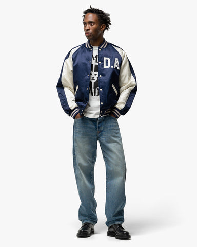 Human Made Satin Stadium Jacket  Navy, Outerwear