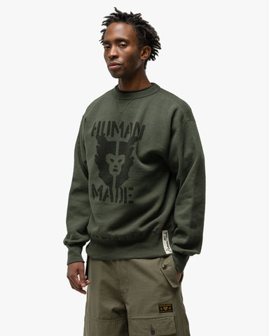 Human Made Tsuriami Sweatshirt  Green, Sweaters