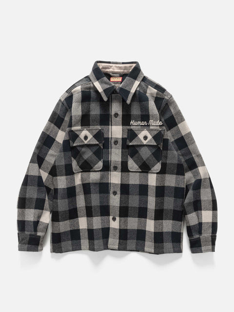 Human Made Wool Check Shirt Jacket Black, Shirts