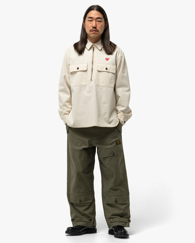 Human Made Zip-Up Work Shirt  White, Shirts