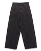 Kapital 14oz BLK Denim PORT Baggy Pants BLKxECR, Bottoms