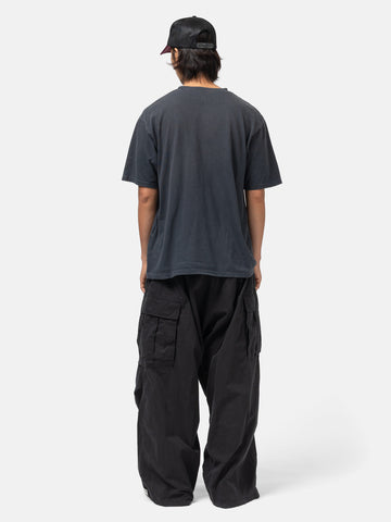 KAPITAL 20/-Jersey Crew T (PECKISH Rain Skull) Black, T-Shirts