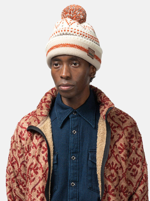 KAPITAL 5G Wool Knit Cap White, Beanies