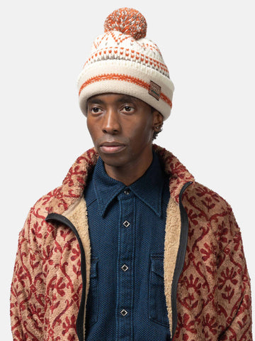 KAPITAL 5G Wool Knit Cap White, Beanies