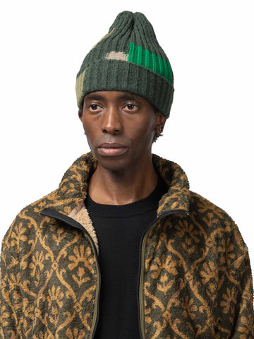 KAPITAL 5G Wool TUGIHAGI Knit Cap Khaki, Beanies