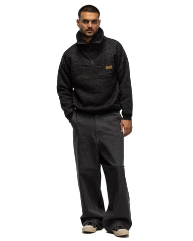 Kapital BOA Fleece ZIP Alpine Pull Overall Black, Sweaters