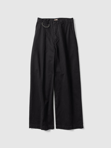KAPITAL Chino BOOGIE DAY Baggy Pants Black, Pants