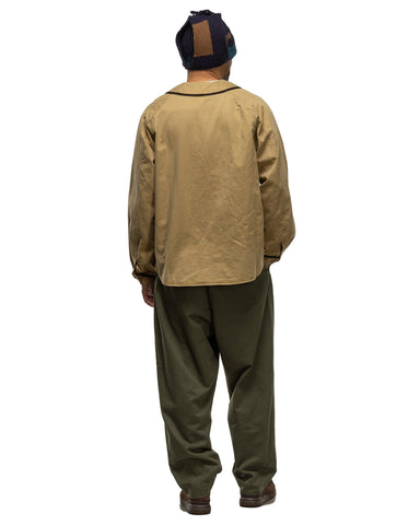 Kapital Chino GREAT KOUNTRY Damaged Baseball Long Sleeve Shirt Beige, Shirts