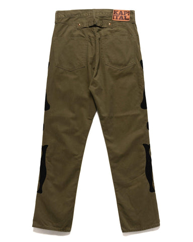 Kapital Chino MEXICAN TUXEDO 5P OKAGILLY Khaki, Bottoms