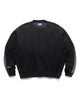 Kapital Fleece Knit 2Tones Remake BIG SWT BLKxPurple, Sweaters