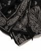 Kapital Fulling Wool Scarf PAISLEY BANDANNA Black, Accessories