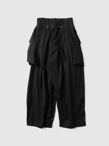KAPITAL Gabergine Cotton AODAI Cargo Pants 2026 Black, Cargo Pants