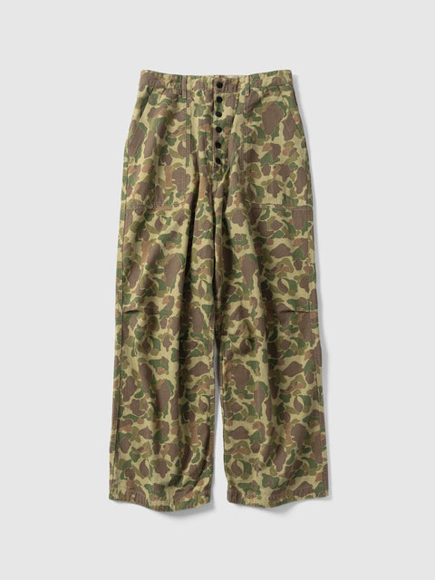 KAPITAL HUNTER CAMO Herringbone Reversible Fatigue Baggy Pants HunterCAMO, Pants
