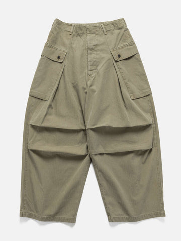 KAPITAL Herringbone Jumbo Monkey Pants Khaki, Cargo Pants