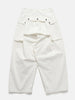 KAPITAL Herringbone Jumbo Monkey Pants White, Cargo Pants