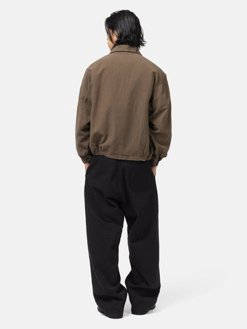 KAPTAIN SUNSHINE Cotton Drill Wide Pants Black, Pants