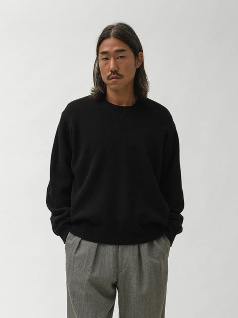 KAPTAIN SUNSHINE Lambswool V-neck Pullover Black, Knits