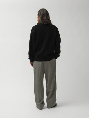 KAPTAIN SUNSHINE Lambswool V-neck Pullover Black, Knits