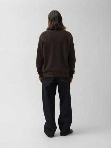 KAPTAIN SUNSHINE Lambswool V-neck Pullover Brown, Sweaters