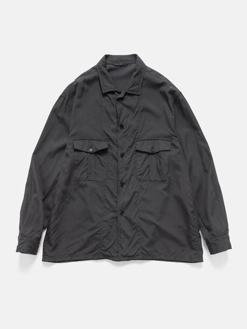 KAPTAIN SUNSHINE Silk Military Shirt Jacket Ink Black, Shirts