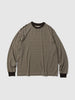 KAPTAIN SUNSHINE Wool Stripe L/S Tee Brown/Beige, T-Shirts