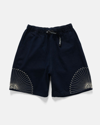 KAPITAL 10oz IDGxIDG Denim EASY Short Pants (FUROSHIKI Embroidry) Indigo, Shorts