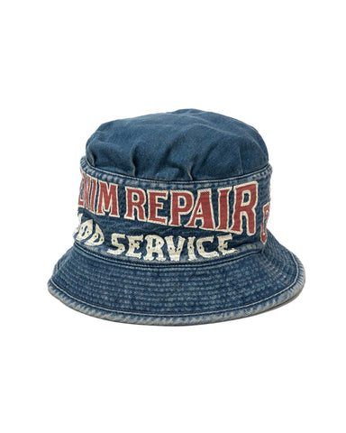 Kapital 11.5oz Denim LAUNDRY Hat Indigo, Accessories