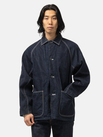 KAPITAL 12oz Denim CACTUS Coverall (WWII Model) IDG, Denim Jackets