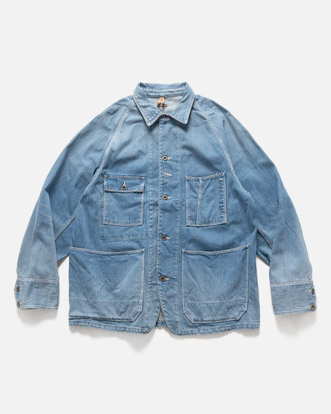 KAPITAL 12oz Denim CACTUS Coverall (MidTone), Jackets