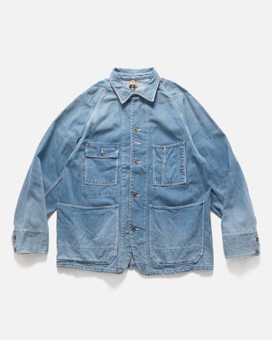 KAPITAL 12oz Denim CACTUS Coverall (MidTone), Jackets
