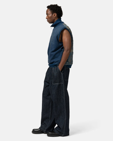 KAPITAL 14oz Denim FATIGUE Baggy Pants Indigo, Pants