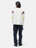 KAPITAL 16/-Dense Jersey Elbow-Rip Football T (88) White, Sweatshirts