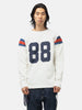 KAPITAL 16/-Dense Jersey Elbow-Rip Football T (88) White, Sweatshirts
