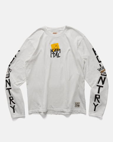 KAPITAL 20/-Jersey Crew Long Sleeve T (PECKISH KAP) Yellow, T-Shirts