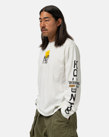 KAPITAL 20/-Jersey Crew Long Sleeve T (PECKISH KAP) Yellow, T-Shirts