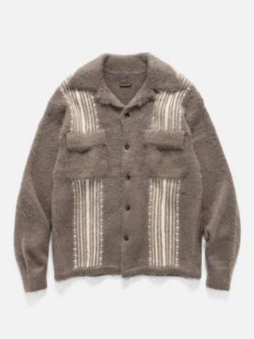 KAPITAL 7G Mohair Knit Board Shirt Moca Beige, Shirts