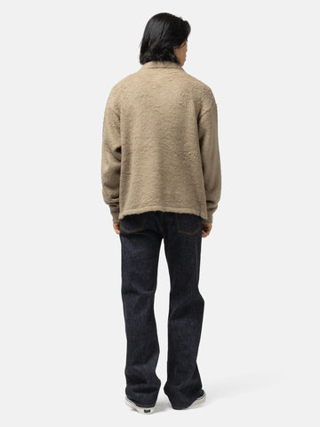 KAPITAL 7G Shaggy Knit Board Shirt Beige Khaki, Shirts