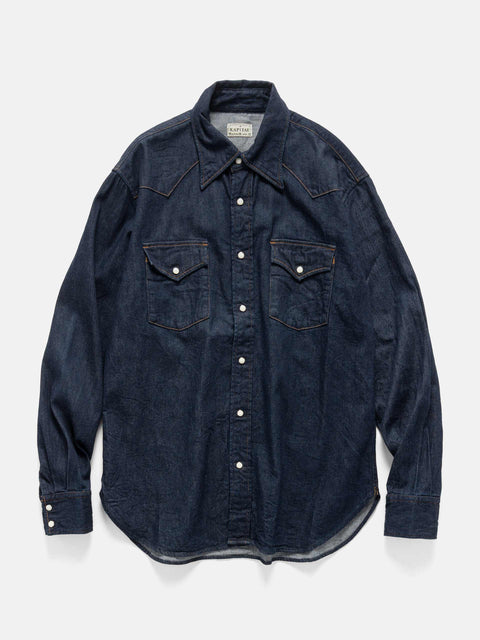 KAPITAL 8oz Denim HUSKY Western Shirt IDG, Shirts