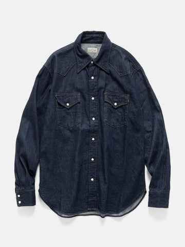 KAPITAL 8oz Denim HUSKY Western Shirt IDG, Shirts