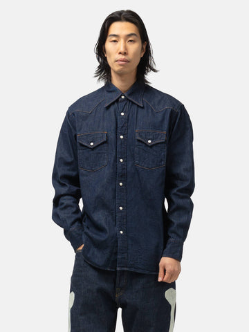 KAPITAL 8oz Denim HUSKY Western Shirt IDG, Shirts