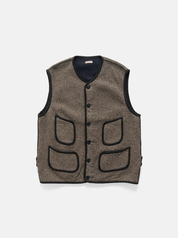 KAPITAL BEACH SWT Knit Vest Charcoal, Vests