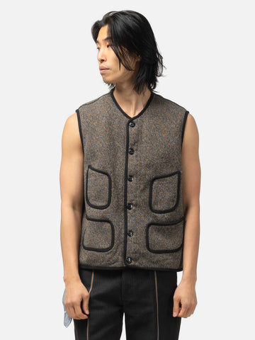 KAPITAL BEACH SWT Knit Vest Charcoal, Vests