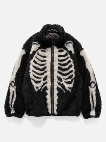 KAPITAL BONE Boa Fleece Reversible Blouson Black, Fleece Jackets